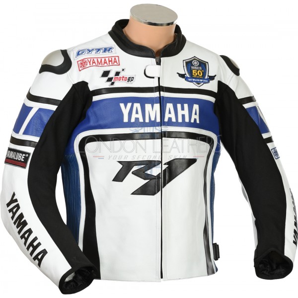 Yamaha R1 WGP Blue Edition Motorcycle Jacket